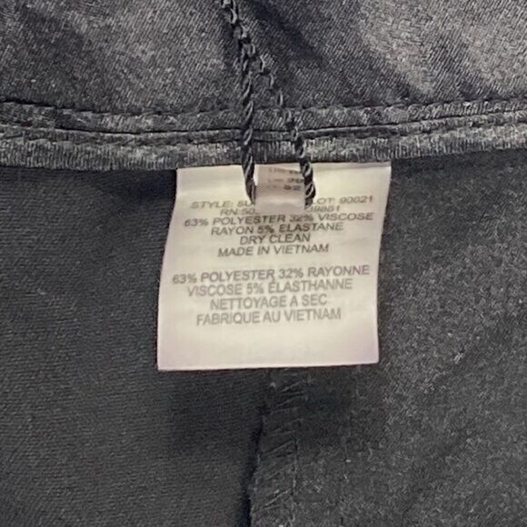 Tahari Pants Women 16 Black High Waisted Straight Leg Officecore Dress Pants NWT - Picture 14 of 14